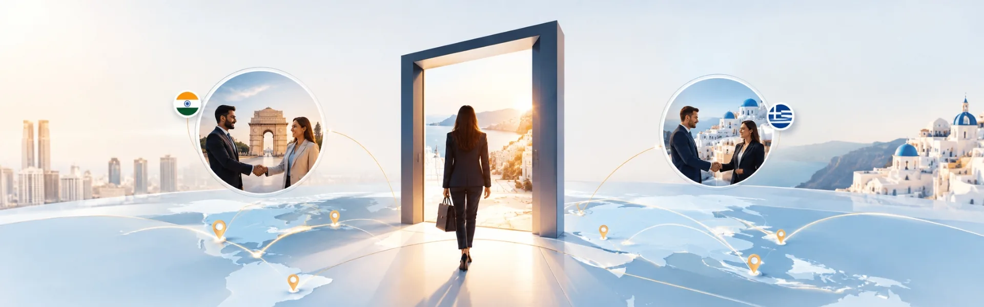 Local business gateway and trusted international market connections