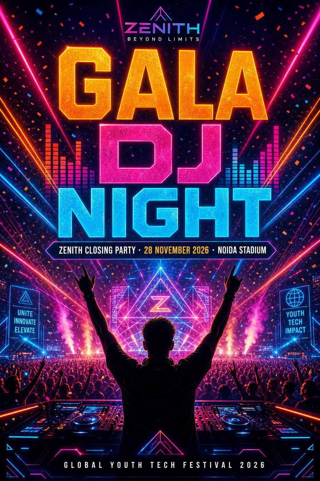 Gala DJ Night — Zenith Closing Party, 28 November 2026, Indira Gandhi Pratishthan