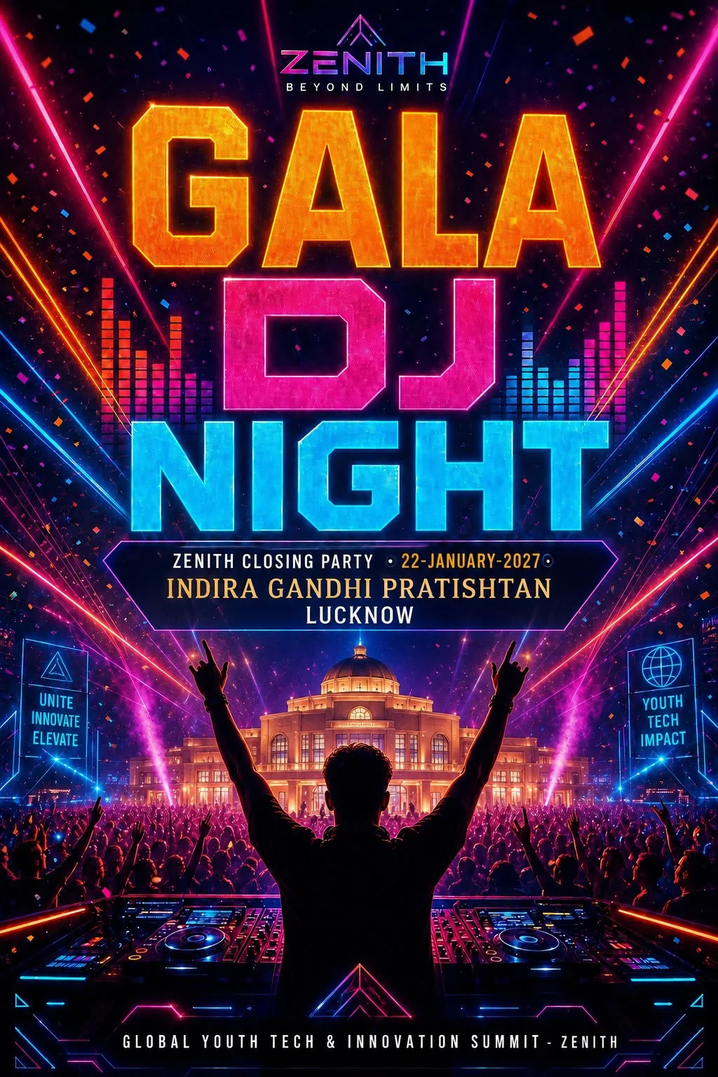 Gala DJ Night — Zenith Closing Party, 22 January 2027, Indira Gandhi Pratishthan